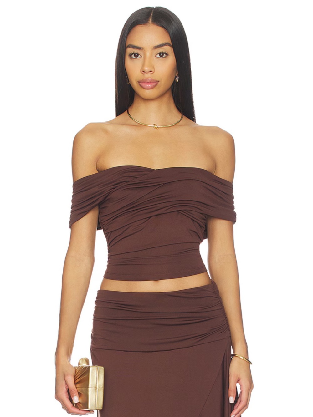 NIA Magnolia Top in Chocolate Size XS - Picture 1 of 7